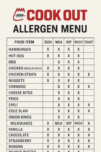 Cookout Menu Category