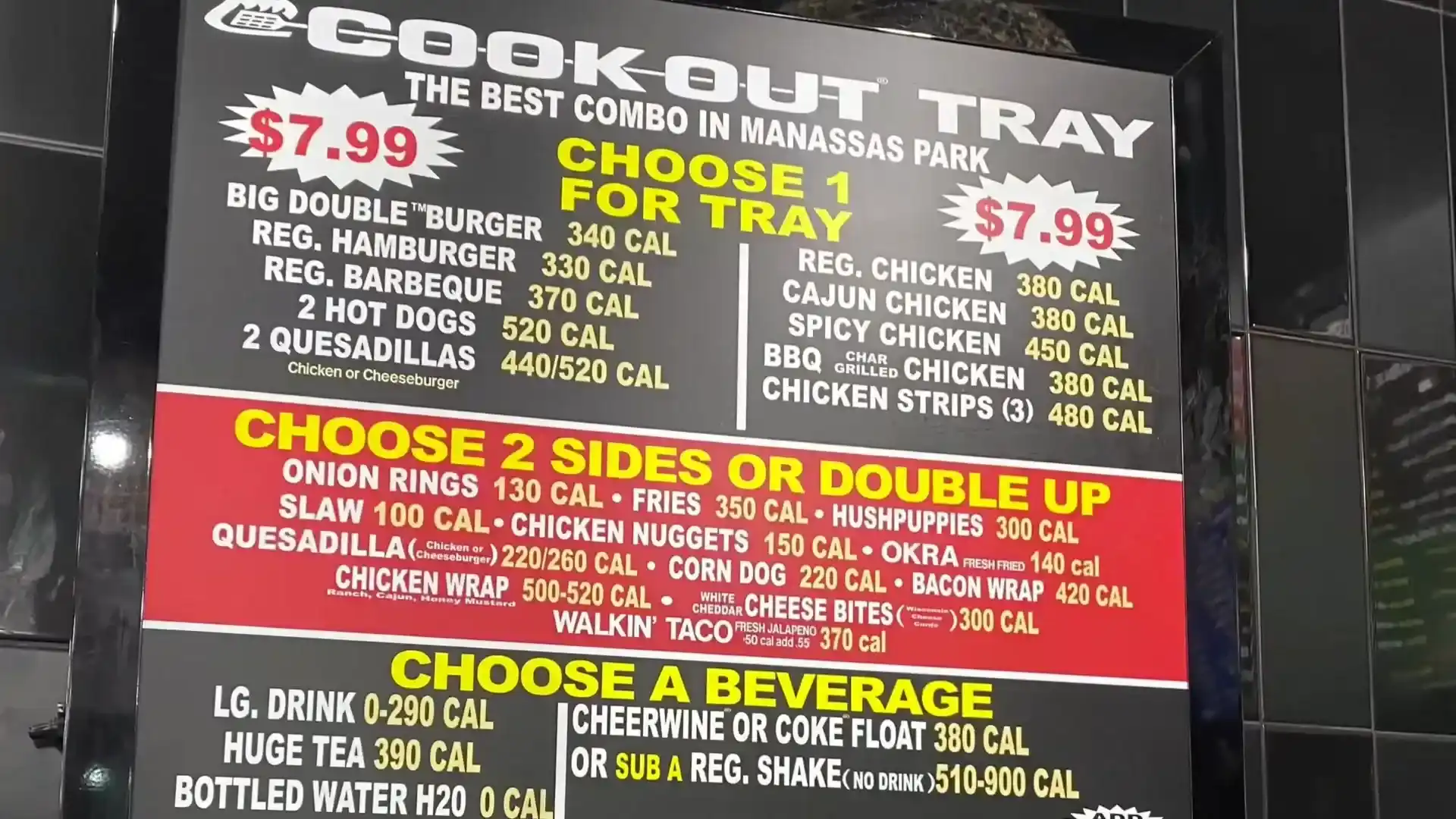 Cookout Menu Category