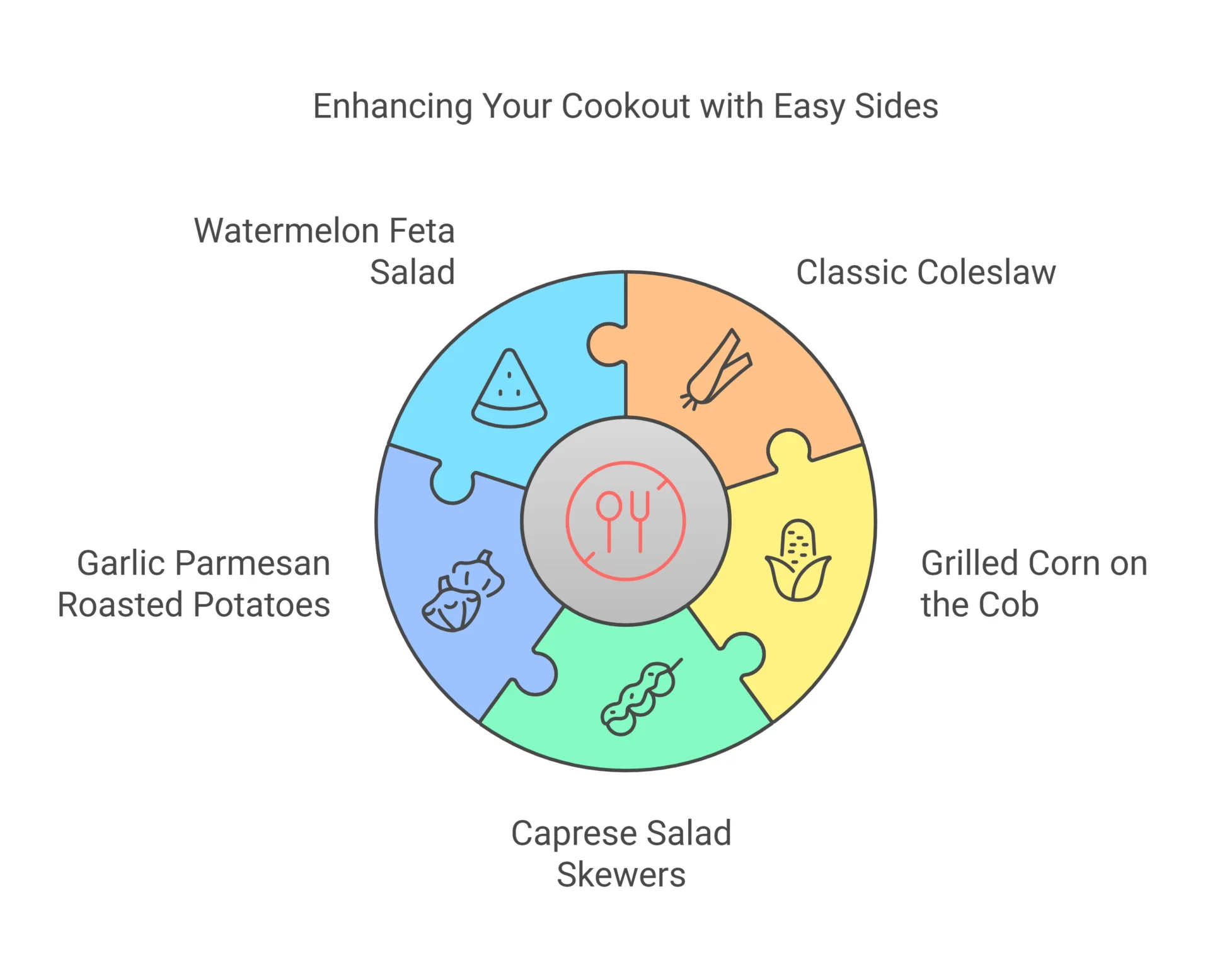 Infographics Showing Easy Side Dishes for a Cookout