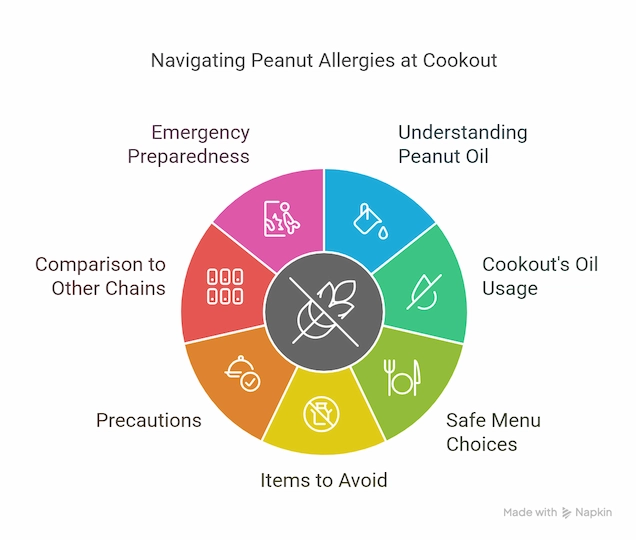 Infographics showing peanut allergies at Cook Out.